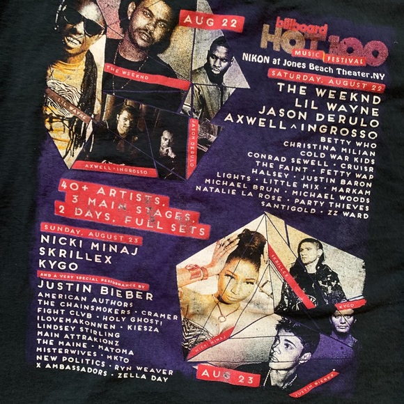 Vintage Billboard Hot 100 Music Festival Tshirt - Picture 4 of 4